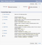 Screenshot: set text formula return type