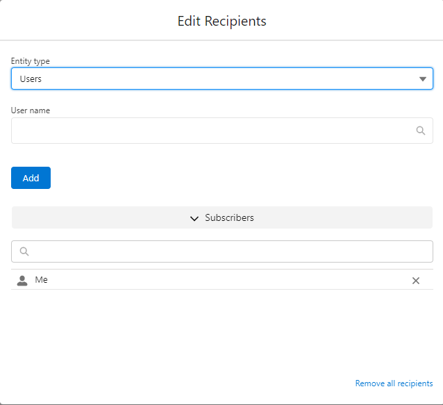 Screenshot: Edit Recipients dialog