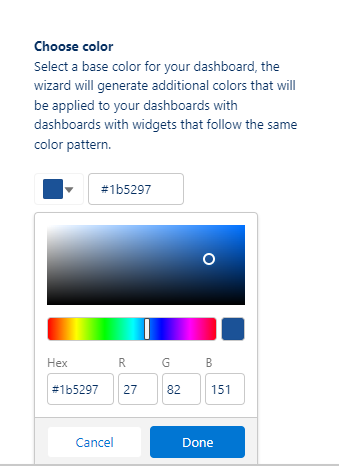 Screenshot: Color picker