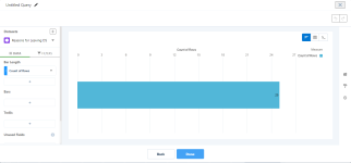 Screenshot: Dashboard query builder