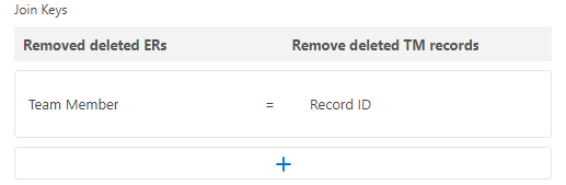 Screenshot: Automatically assigned join keys