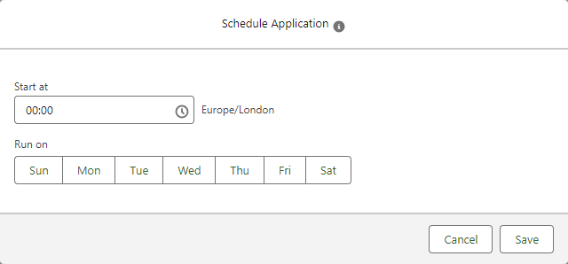 Screenshot: Schedule CRM Analytics app refresh