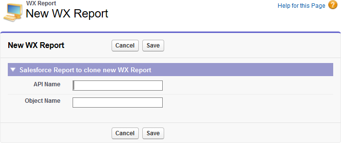 Screenshot: new WX report page
