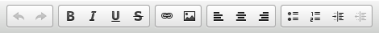 Screenshot: Rich text editor buttons