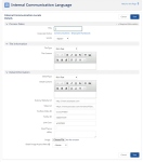 New Internal Communication Language page