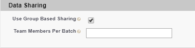 Screenshot: Data Sharing section on the HCM package configuration page