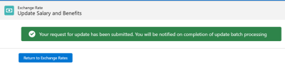 Screenshot: Your request for update has been submitted message