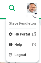 Screenshot: HR Portal link in WX