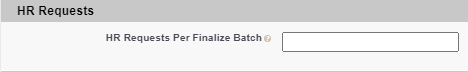 Screenshot: HR Requests section on the HCM package Configure page
