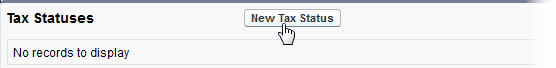 Screenshot: Selecting the New Tax Status button