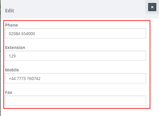 Screenshot: Fields in the WX Work Details Edit Field Set