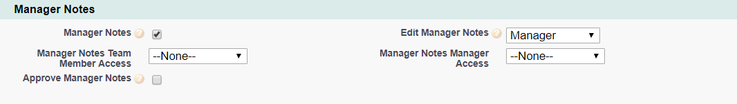 Screenshot: Policy Options for Manager Notes