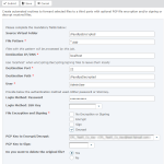 Screenshot: configure a decryption job