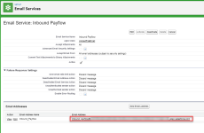 Screenshot: copy the email service address