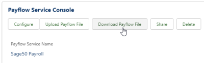 Screenshot: Selecting Download Payflow File
