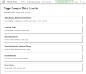 Screenshot: Data Loader home page