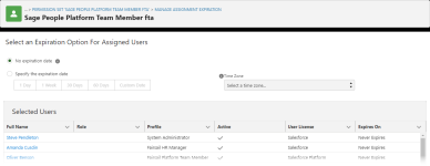 Screenshot: Select an Expiration Option For Assigned Users screen