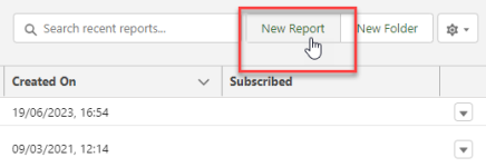 Screenshot: New Report button