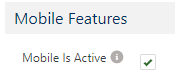 Screenshot: Mobile Is Active checkbox