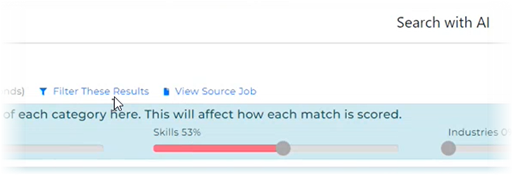 Screenshot: Selecting 'Filter these Results'