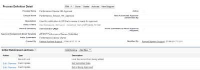 Screenshot: Approval Process Definition Detail: